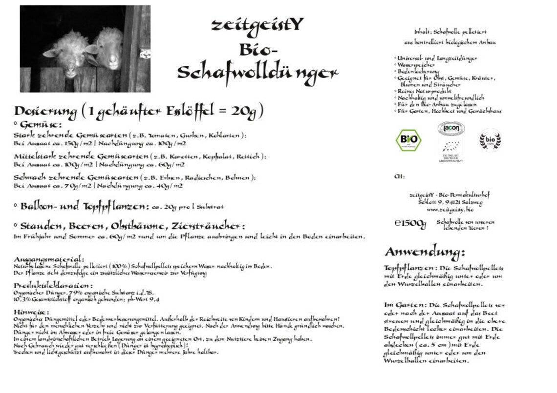 Bio-Schafwolldünger
